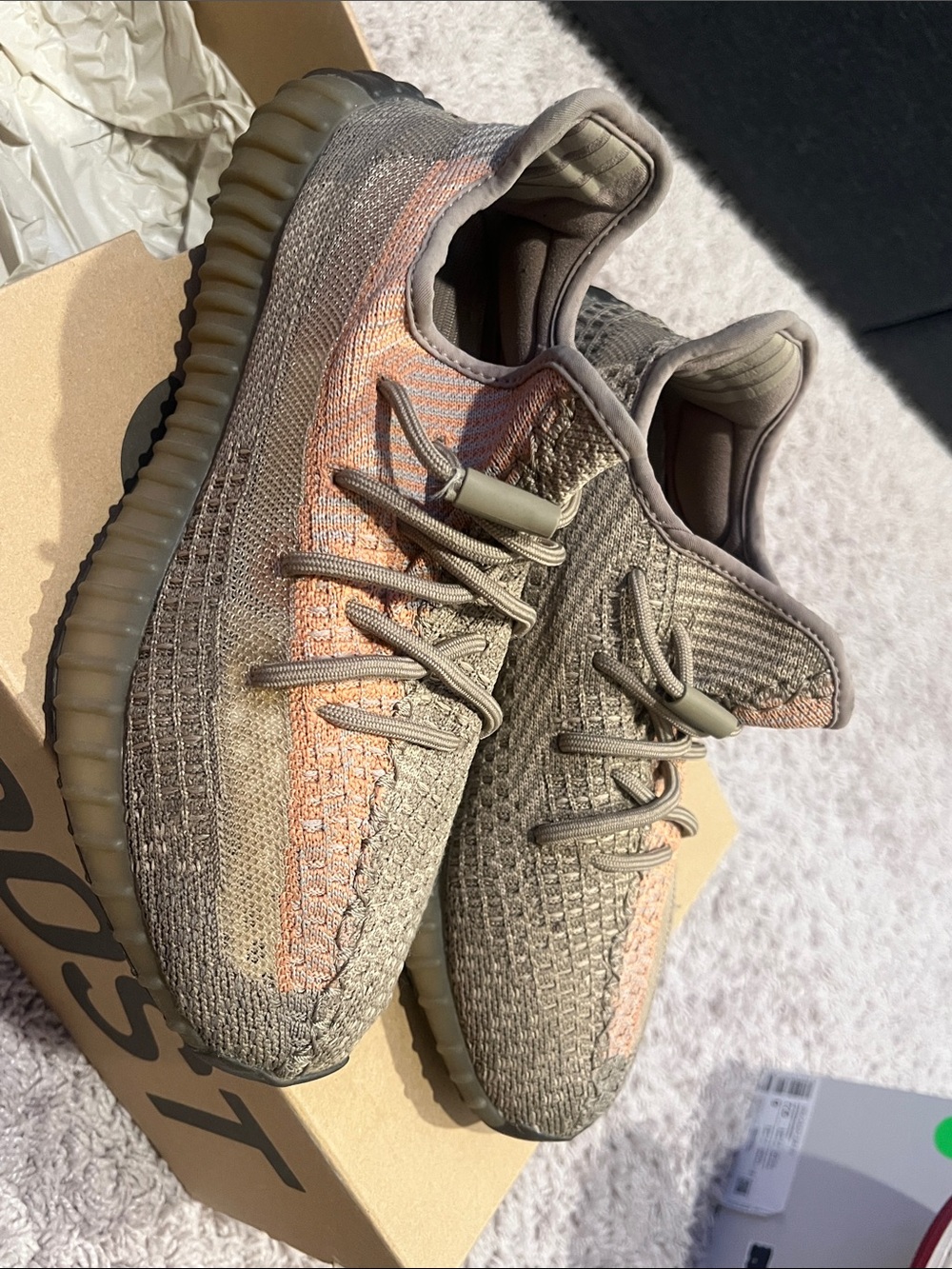 adidas Yeezy Boost 350 V2 Tan and Black Box Label